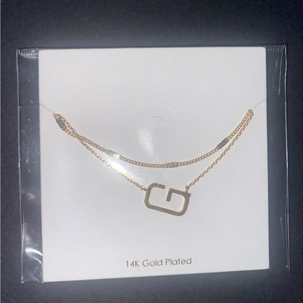 Gold Plated Necklace with Geometric Pendant